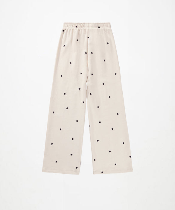 Molo Heart Print Sweatsuit, Beige