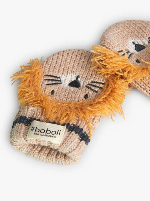 Wild Pals Knit Mittens (Lion or Zebra)