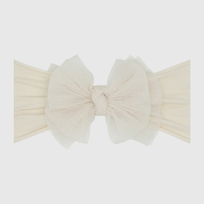Baby Bling Tulle FAB soft nylon headband with tulle bow