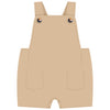 Beige Overall & Polo Bodysuit Set image 0