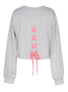 Lace-Up Smiley Sweatshirt & Shorts Set image 1