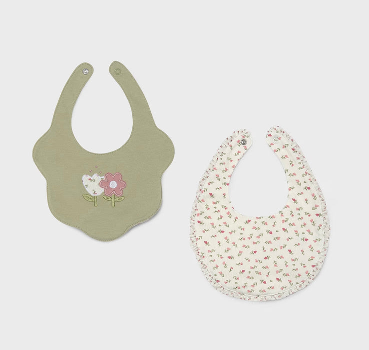 Sage Flower Bibs