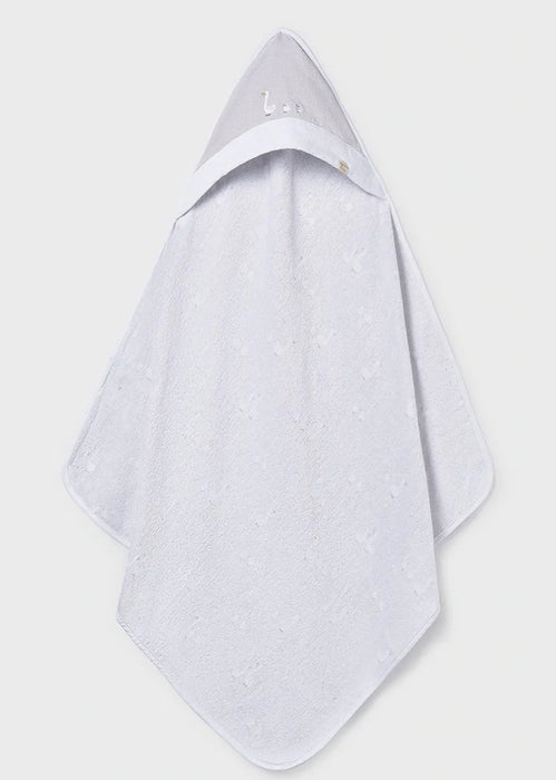 Mayoral Baby Goose Hooded Towel Grey