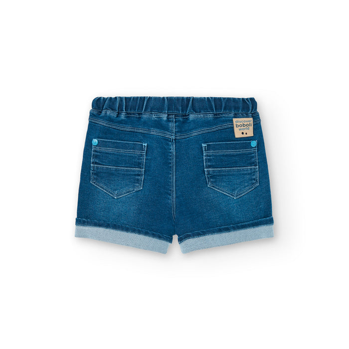 Soft Stretch Faux Denim Shorts image 2
