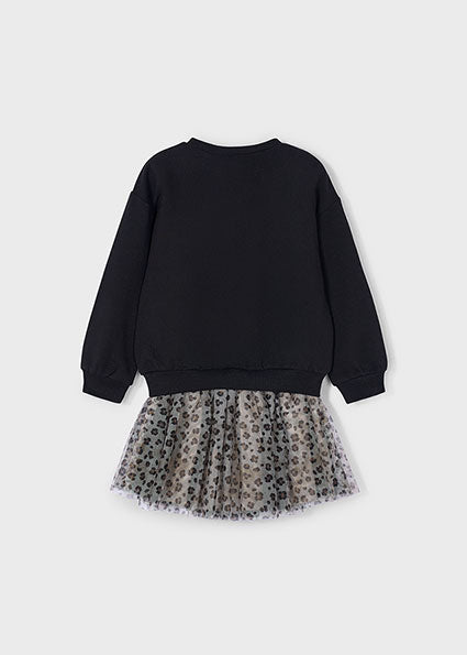 Leopard Tulle Bow Skirt Set