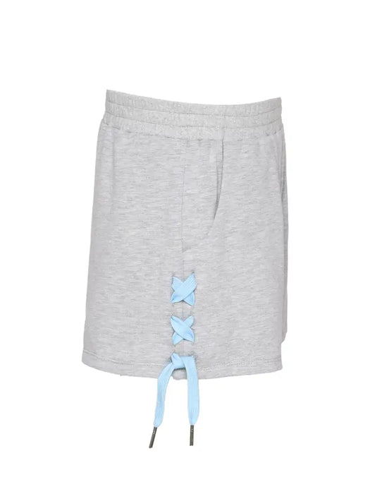 Lace-Up Smiley Sweatshirt & Shorts Set image 4