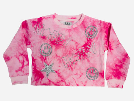 Pink Tie Dye Icon Sweatshirt image 0