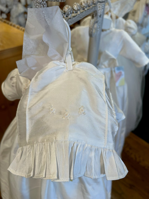 Pure Silk Short Sleeve Rosette Gown image 2