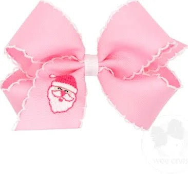 Pink Embroidered Christmas Bow image 5