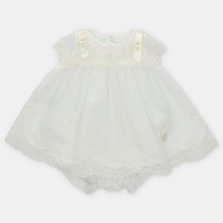 Ivory Lace Dress w/ Bows & Bloomers image 0