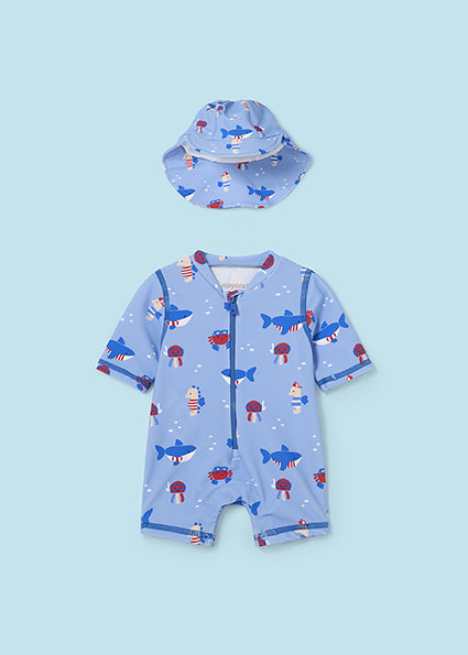 Under the Sea Swim Romper w/ Hat image 0