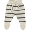Short Sleeve Grey Striped Knit 2-piece Set image 1