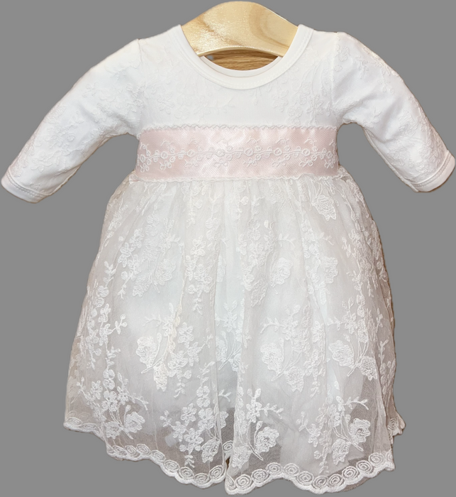 Pink Satin Bow Romper Dress