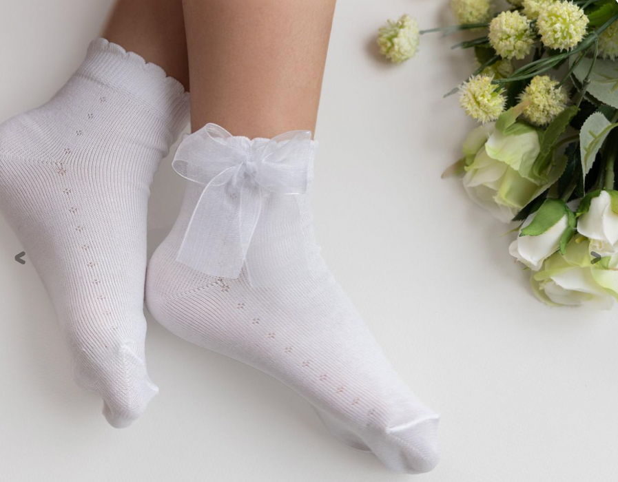 Chiffon Bow Socks image 2