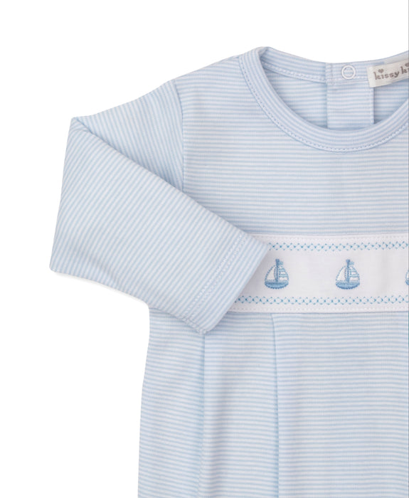 Striped Sailboat Footie