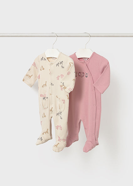Pink Animal Friends Footie