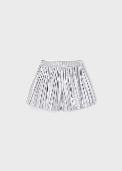 Silver Slick Pleated Skort image 1