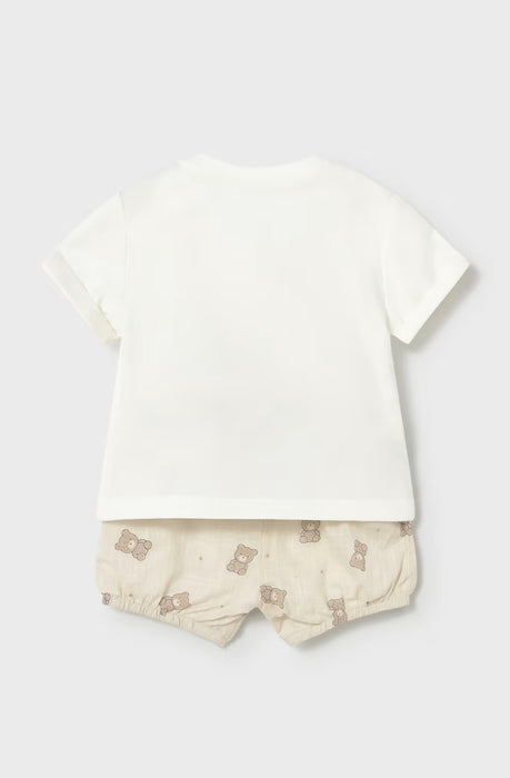 Mayoral Baby Boy Bear Short Set Neutral