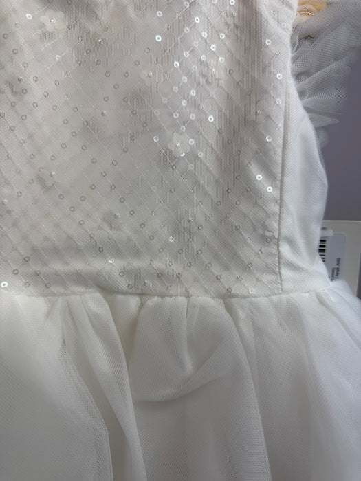 Girls’ White Lace & Tulle Tiered Dress.