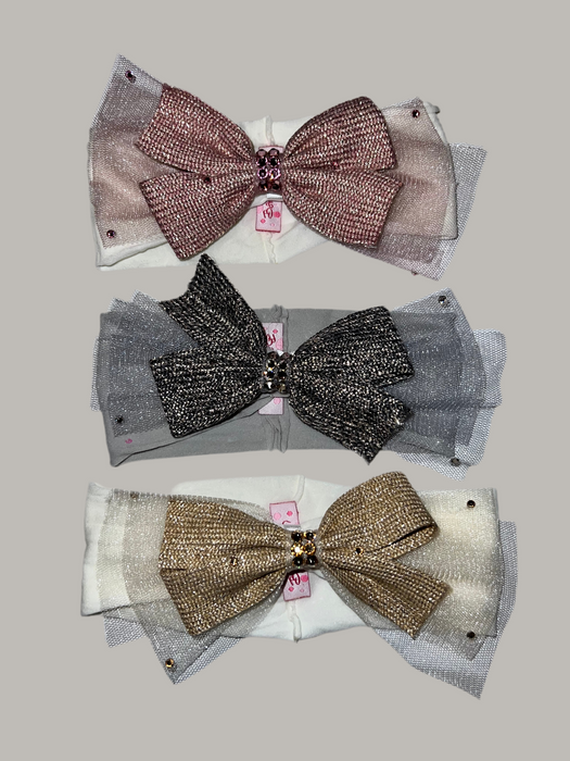 Golden Shimmer Bow Headband