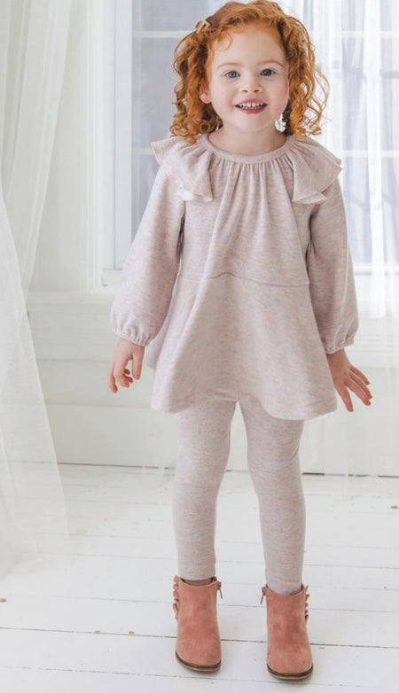 Pink Heather Sweater Knit 2 Pc Set image 0