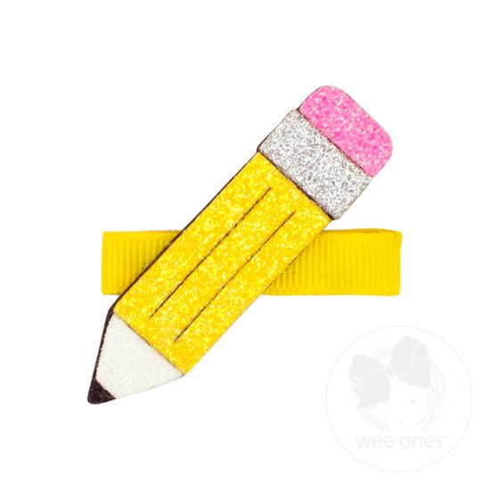 Glitter Pencil Feltie Clip image 0