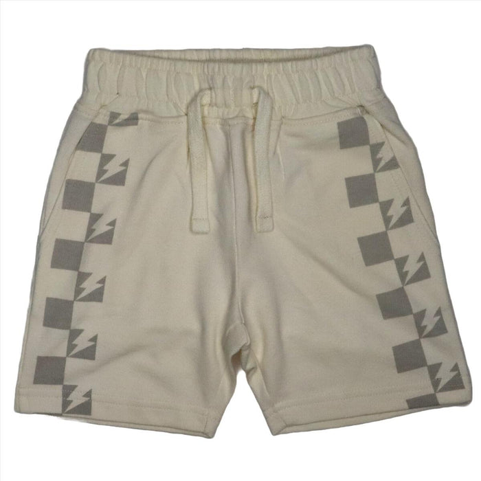 Beige Printed Check Short image 0