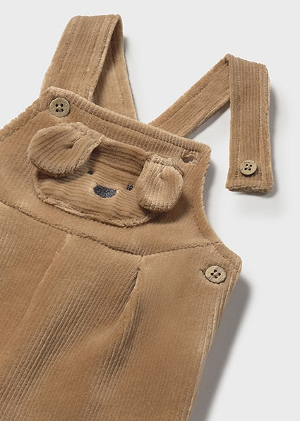 Puppy Corduroy Overall Set