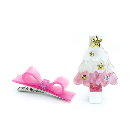 Pink Christmas Tree Clips image 0