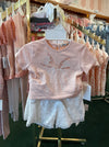 Stud Bow Tee w/ Lace Short image 1