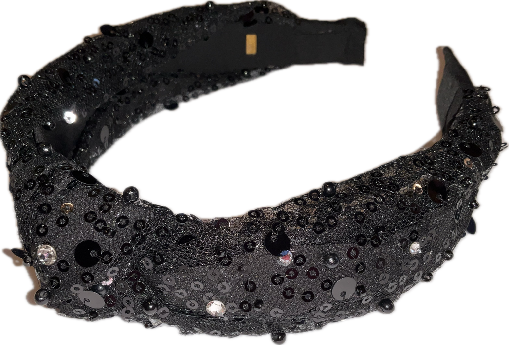 Pearl & Sequin Knot Headband image 1