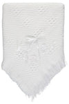 White Blanket with Fringe image 2