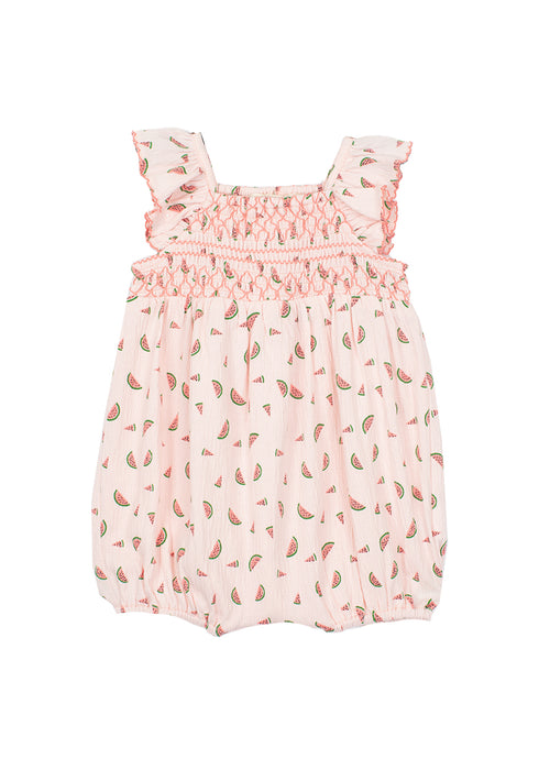 Watermelon Smocked Bubble Romper image 2