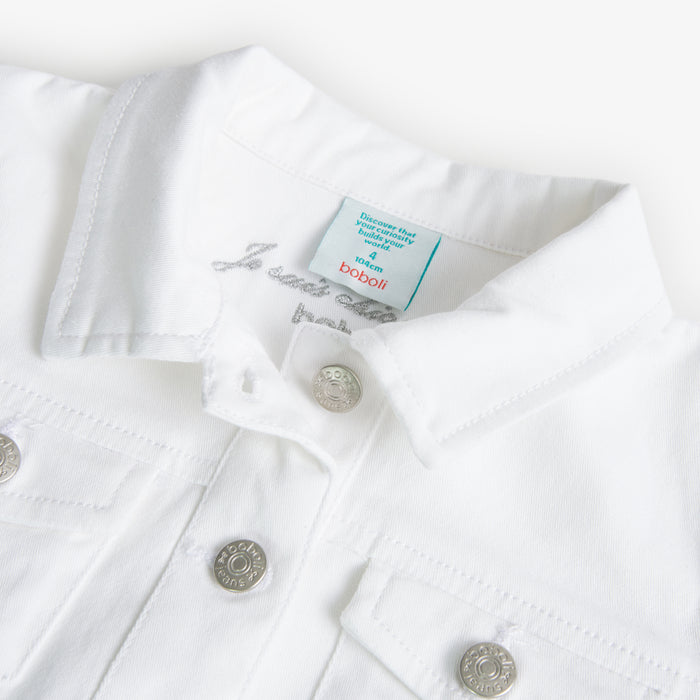 Chic White Denim Jacket image 3