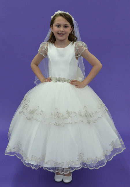 Elenor - Diamond White w/ Veil & Headband 2025 Bella Bow image 0