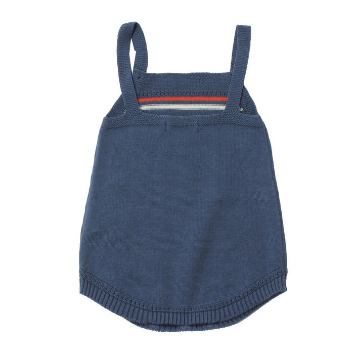 Navy Bubble w/ Collar Onesie & Cardigan image 1