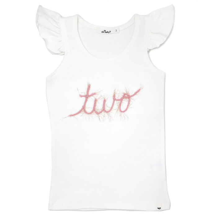 Script Birthday Flutter Sleeve Tank image 1