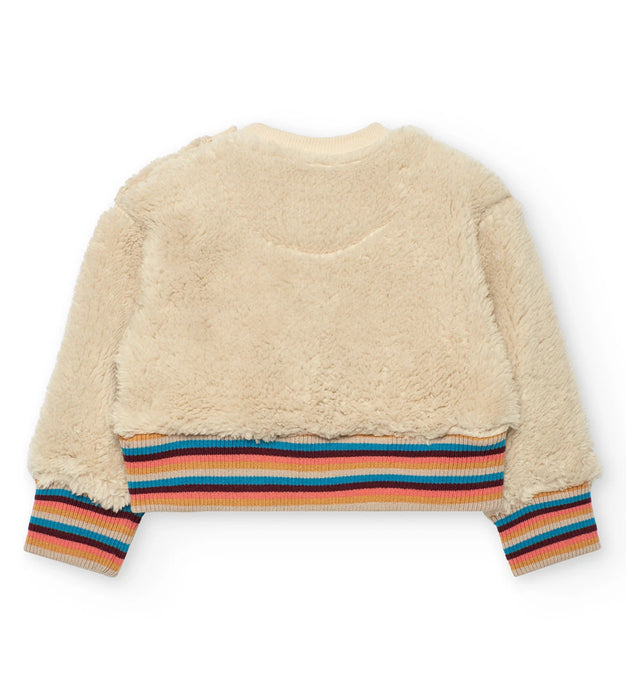 Good Vibes Furry Sweater & Denim Set
