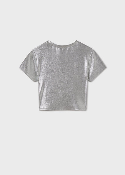 Metallic Shine Cropped T-Shirt image 2