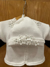 White Flowers Sweater w/ Hat image 2