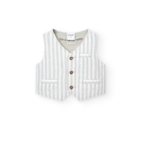 Tan Pinstripe 4-piece Set image 1