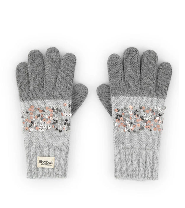 Sparkle Snow Knit Hat & Glove Set