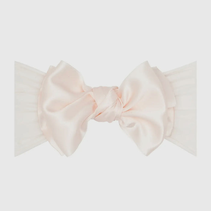 Baby Bling Satin FAB soft nylon headband with satin bow