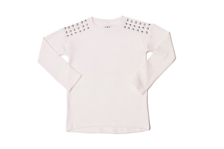 White Studded Sweater image 0