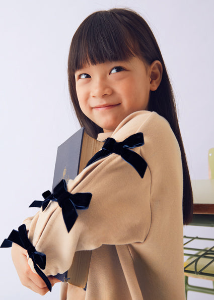 Velvet Bow Sleeve Set