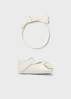 Ivory Bow Shoe w/ Headband image 0