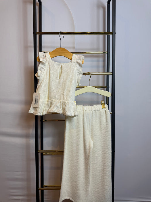 Mayoral Toddler Textured Two-Piece Pant Set Cream
