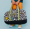 No Bad Vibes Patched Checkered Duffle image 0