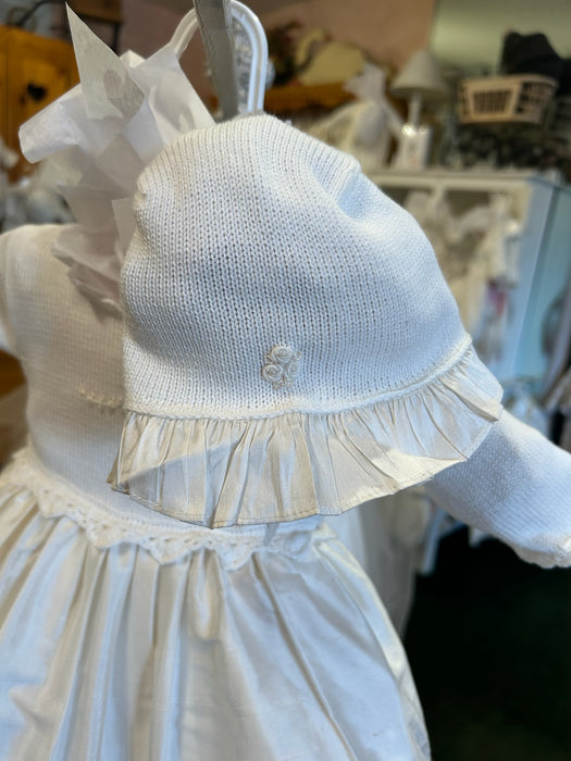 Long Sleeve Silk & Knit Dress image 2