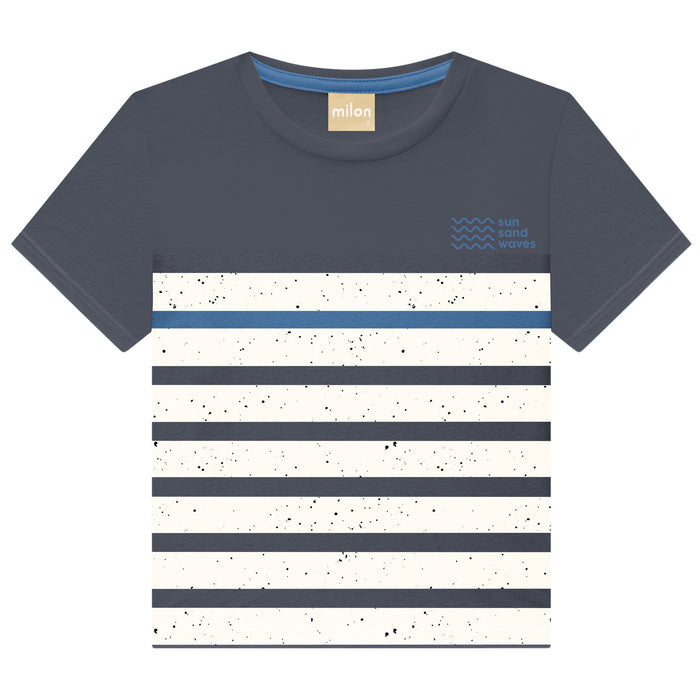 Blue 2-Piece Set – Striped Tee & Cargo Shorts image 0